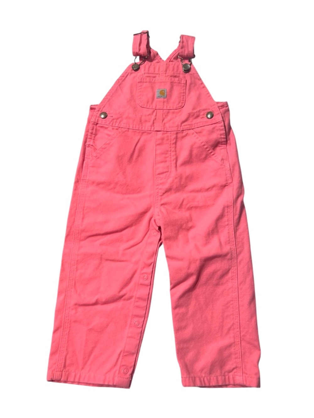 Carhartt Infants/Toddlers Canvas Bib Overalls Dungaree Bright Pink Lemonade 24M
